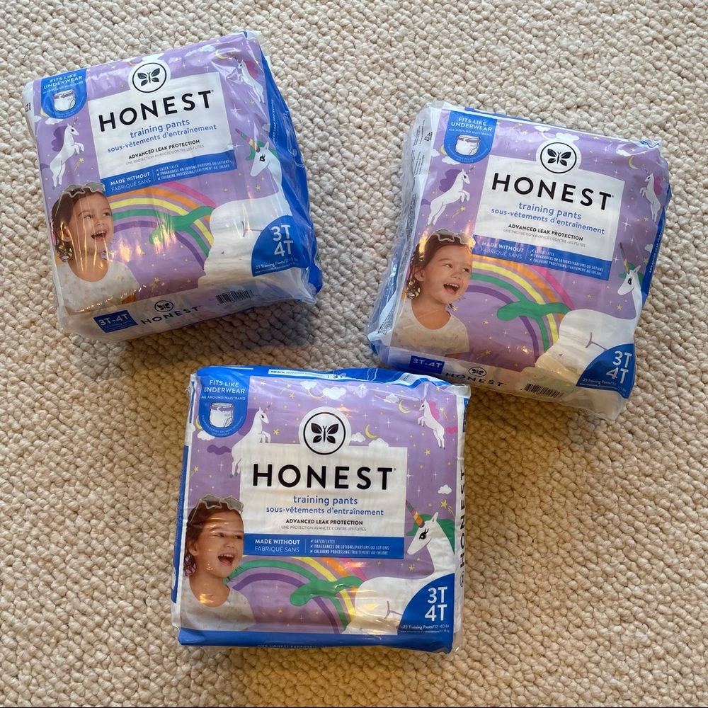 Never Opened Honest Co. Training Pants - 69 count